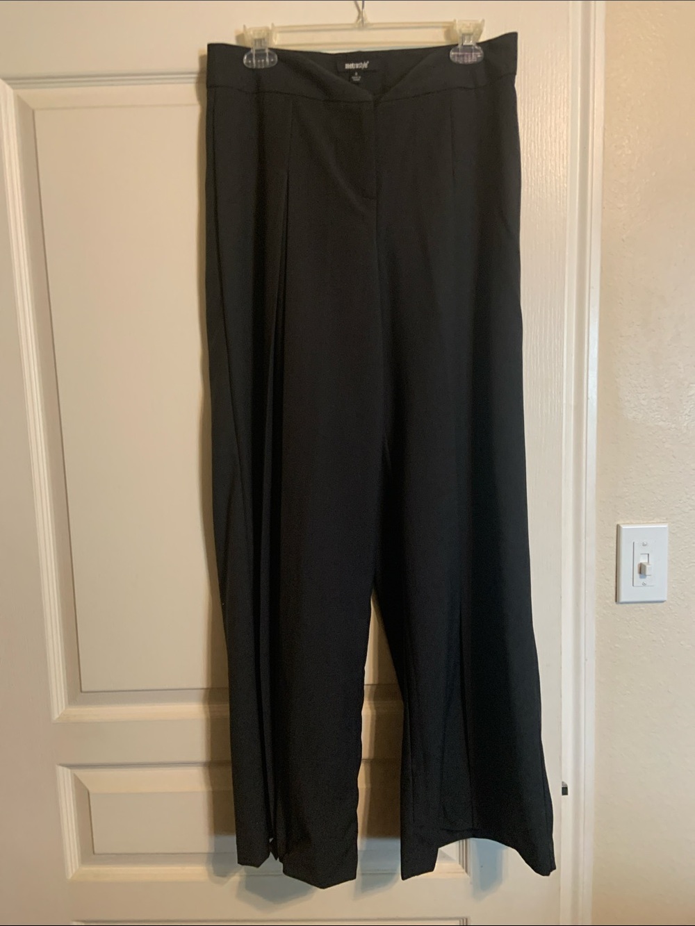 metrostyle Black Wide-Leg Dress Pants